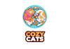 design cozy cats feel warm fuzzy logo