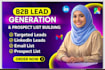 do b2b lead generation, email list building, linkedin lead generation