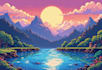 draw your custom pixel background art