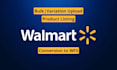 do bulk product upload on walmart wfs