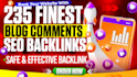 create 235 high quality manual blog comment backlinks