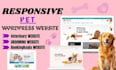 design a pet website, pet grooming and pet wellness using wp