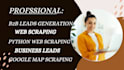 do b2b lead generation scraping data mining python web scraping email extraction