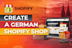 build a professional german shopify online store website