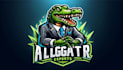 do aligator esports gaming mascot logo design
