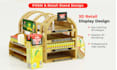 design 3d retail display, gondola, fsdu and product rack