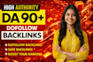 provide permanent dofollow contextual da 90 plus backlinks