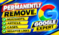remove mugshot article cases news delete negative links on google