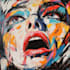 paint real graffiti art on the street wall