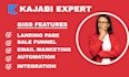 kajabi email marketing landing page integration automation sale funnel