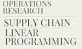 do operations research supply chain and linear programming projects