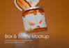 do 3d mockups box and bottle with minimal design
