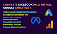 setup facebook conversion API, ga4 server side tracking via GTM, meta pixel