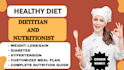 be your cookbook planner, nutritionist, design a meal plan for weight loss, gain