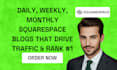 write engaging blog posts for your squarespace site to boost traffic and SEO