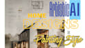 do ai home designs in painting style with technical drawings