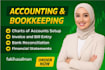 do bookkeeping in quickbooks, zoho, xero and excel