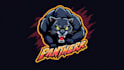 design creative black panther mascot logo with express delivery