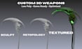 model unique low poly 3d weapons and game ready assets