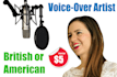 be your british voice over artist