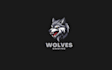 design dark illustrative wolves gaming logo