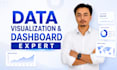 create data visualization, dashboard, python, excel, power bi