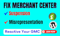 fix google merchant center suspension