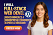 fullstack web developer woocommerce wordpress ecommerce expert designer