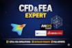 do cfd, fea simulation using ansys fluent, comsol, solidworks