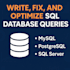 write sql queries, design sql database projects, and create er diagrams