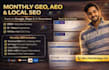 complete monthly local SEO, GEO, aeo services for higher local search rankings
