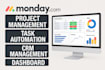 optimize monday for task automation and CRM management