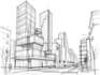 hand draw architecture and urban design sketches