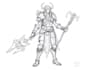 sketch fantasy character concept art