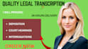 do legal transcription for you