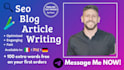 write SEO blog articles in english, italian or german