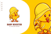 do clean baby rooster character cartoon mascot logo