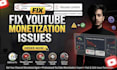 fix youtube monetization issues, reused content issues, adsense problems