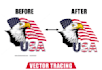 redraw or vector trace your logo or graphics to vector