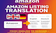 translate your amazon listing from english to german