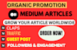 promote your medium article and massive follower