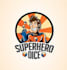 design awesome high quality superhero dice logo