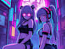 draw anime girls cyberpunk