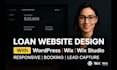 design wix studio loan and finance website investment, mortgage broker websites