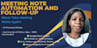 setup ai meeting note automation