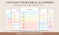 create printable planner or hyperlink digital planner, journal, for KDP or etsy