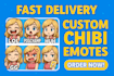 create chibi style twitch emotes