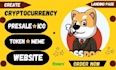 develop crypto token website, memecoin presale ico website