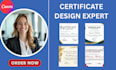 design editable canva certificate templates for award, appreciation and more