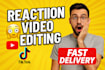 edit your reaction videos for youtube professionally